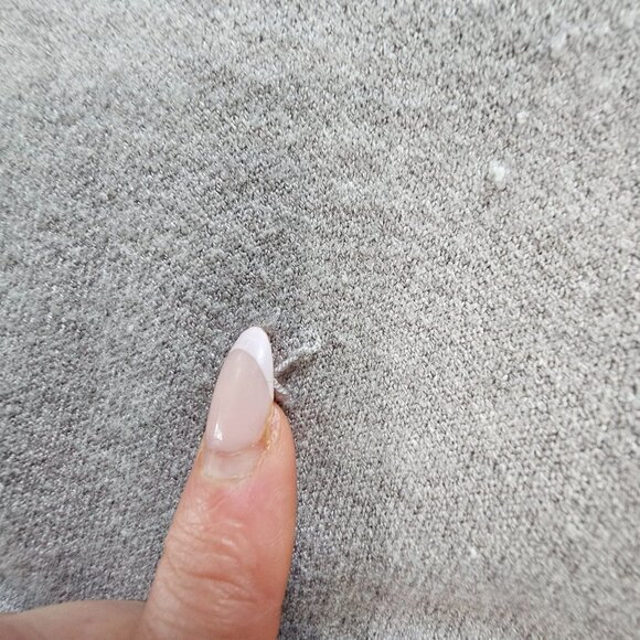 Womens Light Gray Hooded Open Front Cardigan Sweater and a hood size M - Picture 9 of 12